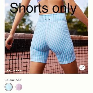 The Upside Blue Bike Shorts High-Waisted Stretch